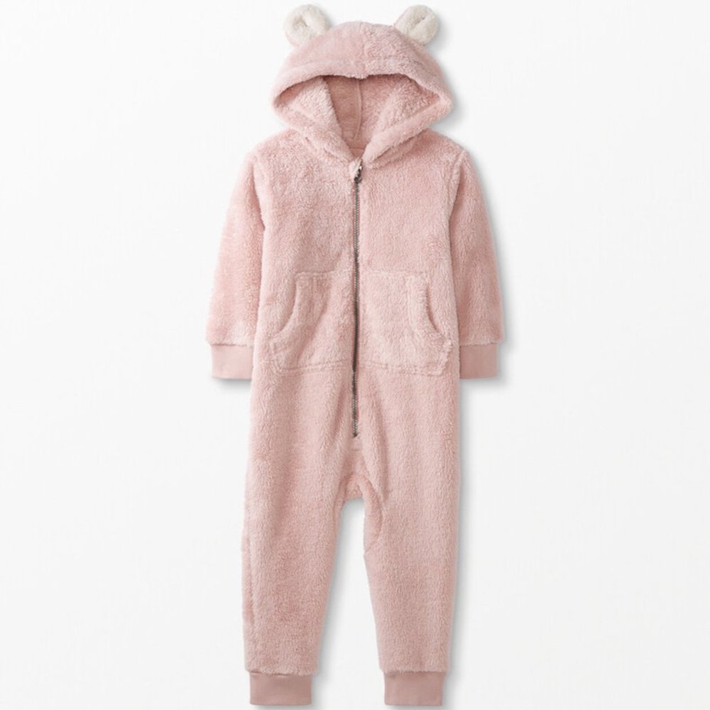 Hanna Andersson Marshmallow Fleece Character Play Suit (Faded Flower) (XS) NWOT